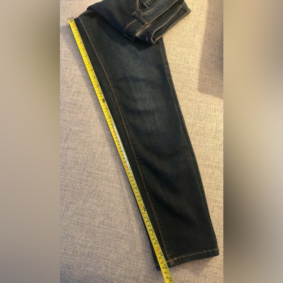 AZ DENIM BLUE JEAN STRETCHY SKINNY LEG 3 INCH ZIPPER FRONT - Picture 12 of 15